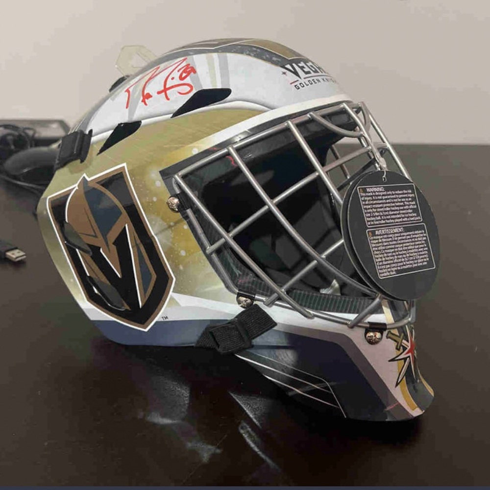Signed Marc Andre flurey helmet